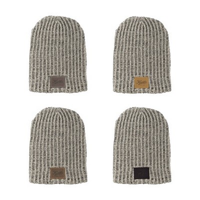 Haberdasher Knit Beanie with Leather Patch